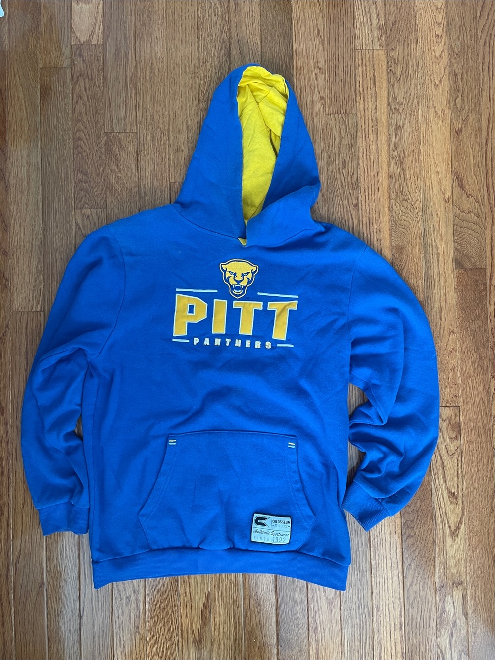 Colosseum Youth Blue & Yellow Hooded Sweatshirt PITT